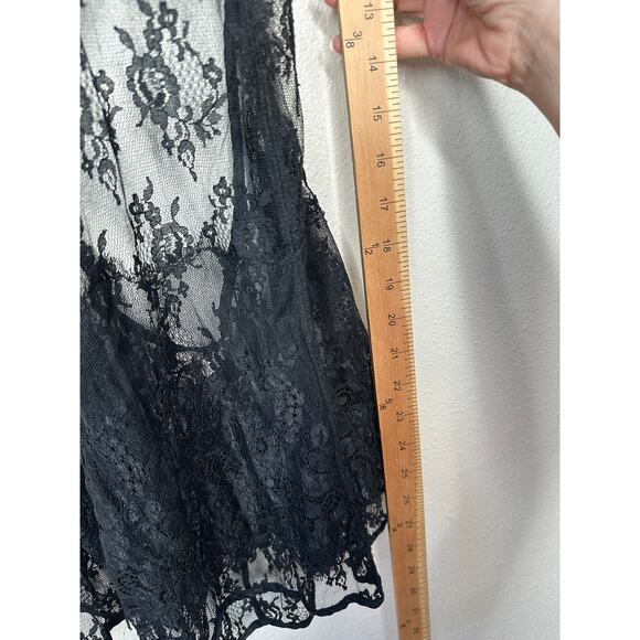 Victoria’s Secret Very Sexy Black Sheer Lace Nightie Open Back Slip Lingerie - Picture 12 of 12